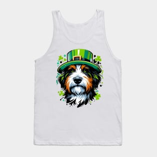 Mini Bernedoodle Celebrates St Patrick's Day Tank Top